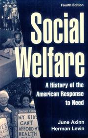 Cover of Social welfare by June Axinn