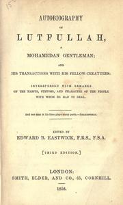 Front cover of Autobiography of Lutfullah by Lutfullah