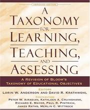 Cover of A taxonomy for learning, teaching, and assessing by Lorin W. Anderson