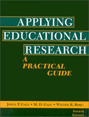 Cover of Applying educational research by Joyce P. Gall