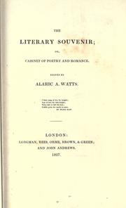 Front cover of The Literary Souvenir by Alaric Alexander Watts