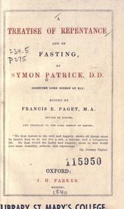 Front cover of A treatise of repentance and of fasting by Simon Patrick