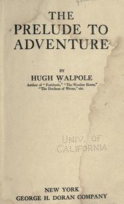 Front cover of The prelude to adventure by Hugh Walpole