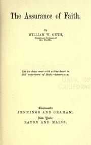 Front cover of The assurance of faith by Guth, William Westley