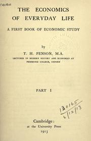 Front cover of The economics of everyday life by T.H Penson