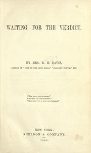Front cover of Waiting for the verdict by Rebecca Harding Davis