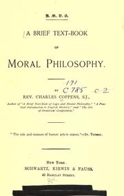 Front cover of A brief text-book of moral philosophy by Charles Coppens
