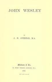 Cover of John Wesley by John Henry Overton