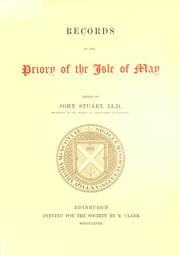 Front cover of Records of the Priory of the Isle of May by Priory of the Isle of May