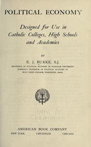 Front cover of Political economy by Burke, Edmund J.