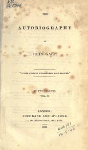 Cover of The autobiography by John Galt