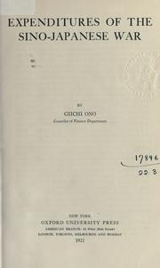 Front cover of Expenditures of the Sino-Japanese War by Giichi Ono