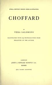 Cover of Choffard by Vera Frances Salomons