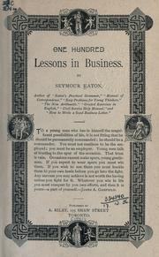 Front cover of One hundred lessons in business by Seymour Eaton