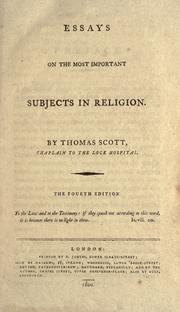 Cover of Essays on the most important subjects in religion by Thomas Scott