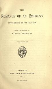 Front cover of Roman d'une impératrice by Kazimierz Waliszewski