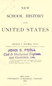Cover of New school history of the United States of America by George Frederick Holmes