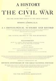 Front cover of A History of the Civil War, 1861-65 by Benson J. Lossing
