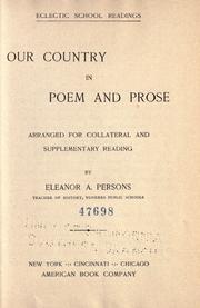 Front cover of Our country in poem and prose by Eleanor Alice Persons