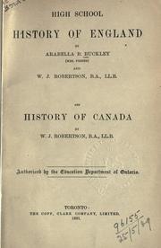 Cover of High school history of England by Arabella B. Buckley