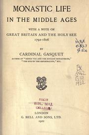 Front cover of Monastic life in the Middle Ages by Francis Aidan Gasquet