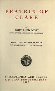 Front cover of Beatrix of Clare by John Reed Scott