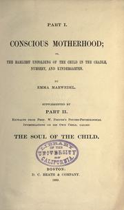 Front cover of Conscious motherhood by Emma Marwedel