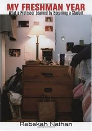 Front cover of My Freshman Year by Rebekah Nathan