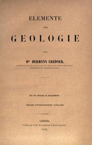 Cover of Elemente der Geologie by Hermann Credner