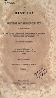 Front cover of The history of the reign of George III by Robert Bisset
