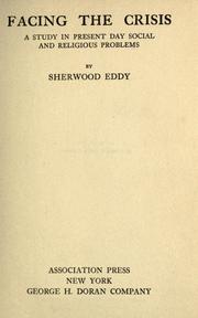 Front cover of Facing the crisis by Sherwood Eddy