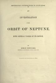 Front cover of An investigation of the orbit of Neptune by Simon Newcomb