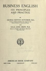 Front cover of Business English by Hotchkiss, George Burton