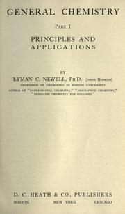 Cover of General chemistry .. by Newell, Lyman Churchill