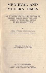 Front cover of Medieval and modern times by James Harvey Robinson