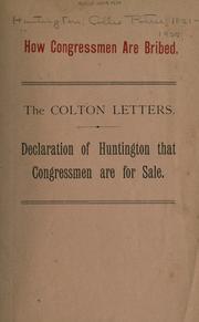 Front cover of How congressmen are bribed by Collis Potter Huntington