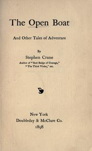 Front cover of The open boat, and other tales of adventure by Stephen Crane