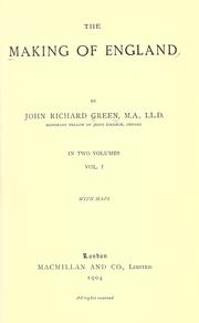Front cover of The making of England by John Richard Green