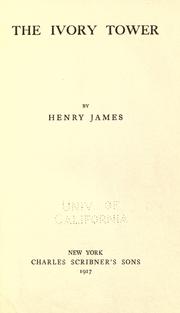 Cover of The ivory tower by Henry James