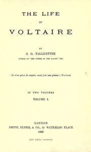 Front cover of The life of Voltaire by Evelyn Beatrice Hall