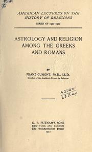 Cover of Astrology and religion among the Greeks and Romans by Franz Valery Marie Cumont