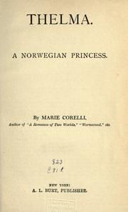 Cover of Thelma by Marie Corelli