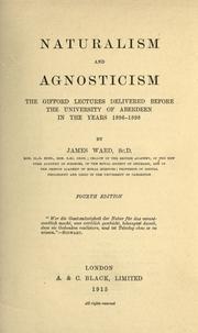 Front cover of Naturalism and agnosticism by Ward, James