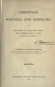 Front cover of Christian schools and scholars by Augusta Theodosia Drane