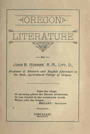 Cover of Oregon literature by John B. Horner