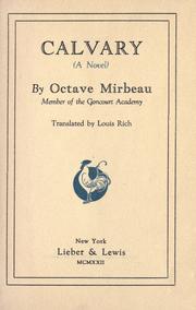 Cover of Le calvaire by Octave Mirbeau
