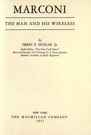 Cover of Marconi by Orrin Elmer Dunlap