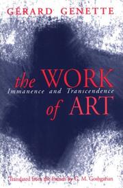 Front cover of The work of art by Gérard Genette