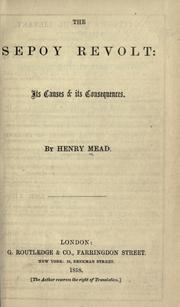 Cover of The Sepoy Revolt by Henry Mead