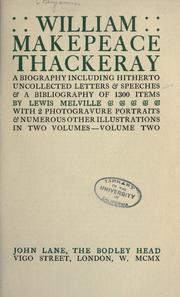 Cover of William Makepeace Thackeray by Lewis Melville
